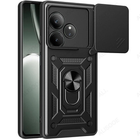 Брониран калъф за Realme GT 6 / 6T, CamShield Slide, черен