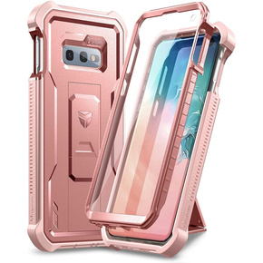 Брониран калъф за Samsung Galaxy S10e, Dexnor Full Body, розов rose gold