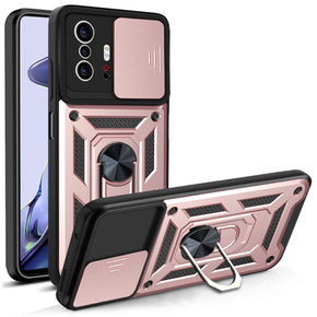 Брониран калъф за Xiaomi 11T / 11T Pro, CamShield Slide, розов rose gold