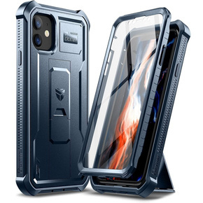 Брониран калъф за iPhone 11, Dexnor Full Body, тъмносин