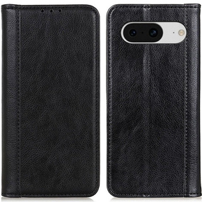 Калъфи за Google Pixel 8, Wallet Litchi Leather, черен