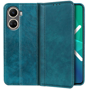 Калъфи за Huawei Nova 10 SE, Wallet Litchi Leather, зелен