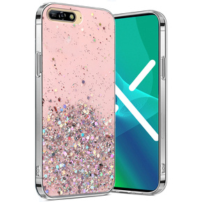 Калъфи за Huawei Y6 2018 / Honor 7A, Glittery, розов