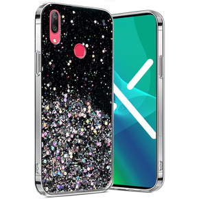 Калъфи за Huawei Y7 2019, Glittery, черен