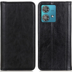 Калъфи за Motorola Edge 40 Neo, Wallet Litchi Leather, черен