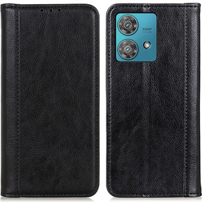 Калъфи за Motorola Moto G84 5G, Wallet Litchi Leather, черен