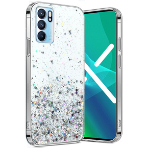 Калъфи за OPPO Reno 6 5G, Glittery, прозрачен