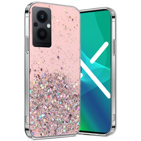 Калъфи за Oppo Reno7 Lite 5G, Glittery, розов