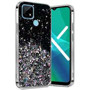 Калъфи за Realme C21, Glittery, черен