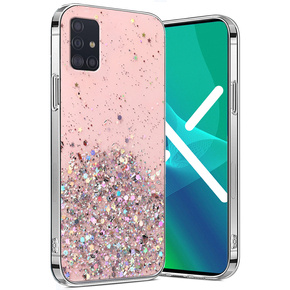 Калъфи за Samsung Galaxy A51 4G, Glittery, розов