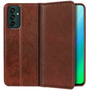 Калъфи за Samsung Galaxy M13 4G, Wallet Litchi Leather, кафяв