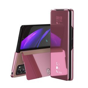 Калъфи за Samsung Galaxy Z Fold 2 5G, Clear View, розов rose gold