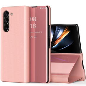 Калъфи за Samsung Galaxy Z Fold 5 5G, Clear View, розов rose gold