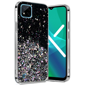 Калъфи за Vivo Y21/Y21s/Y33s, Glittery, черен