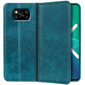 Калъфи за Xiaomi Poco X3 NFC / Poco X3 PRO, Wallet Litchi Leather, зелен