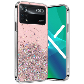 Калъфи за Xiaomi Poco X4 Pro 5G, Glittery, розов