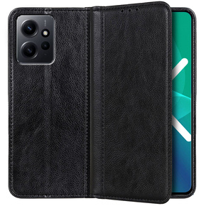 Калъфи за Xiaomi Redmi Note 12 4G, Wallet Litchi Leather, черен