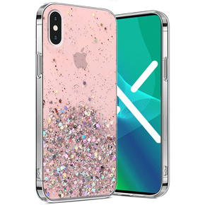 Калъфи за iPhone X/XS, Glittery, розов