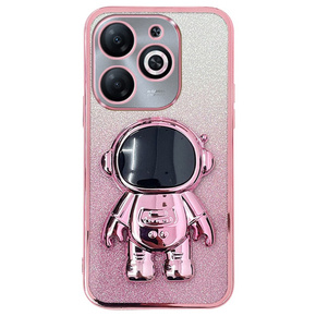 Калъфът за Infinix Hot 40i, Glitter Astronaut, розов