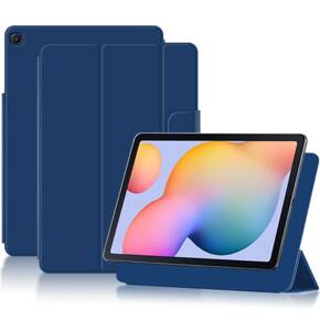 Калъфът за Samsung Galaxy Tab S6 Lite Tri-fold, Magnetic smartcase, тъмносин