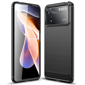 Калъфът за Xiaomi Poco X4 Pro 5G, Carbon, черен