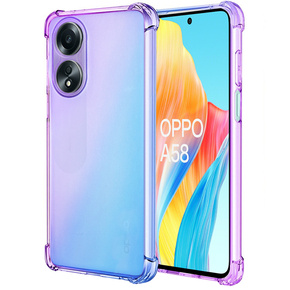 Калъфът Gradient Dropproof за Oppo A58 4G, Лилаво / синьо