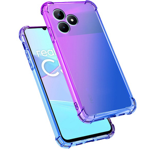 Калъфът Gradient Dropproof за Realme C51, Лилаво / синьо