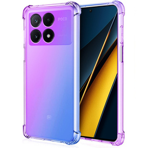 Калъфът Gradient Dropproof за Xiaomi Poco X6 Pro 5G, Лилаво / синьо