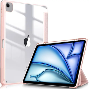 Калъф за Apple iPad Air 11" 6 gen. 2024 (A2902, Smartcase Hybrid, с място за стилус, розов