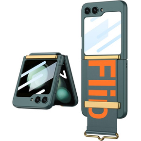 Калъф за Galaxy Z Flip 5, Strap Cover, зелен