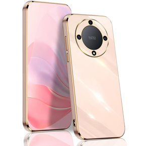 Калъф за Honor Magic 6 Lite 5G, Glamour CamShield, розов rose gold