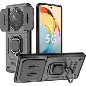 Калъф за Honor Magic 6 Lite 5G, KickStand Camera Lens, черен