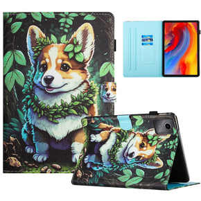 Калъф за Lenovo Tab M11, с капак, corgi dog