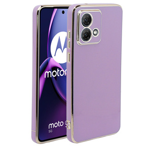 Калъф за Motorola Moto G84 5G, Glamour CamShield, лилав