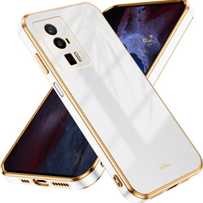 Калъф за Poco F5 Pro 5G, Glamour CamShield, бял