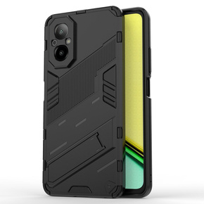 Калъф за Realme C67, Military kickstand, черен