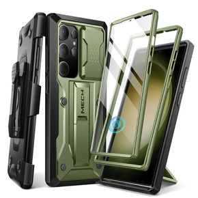 Калъф за Samsung Galaxy S24 Ultra, Tongate MECH Series Clip, зелен