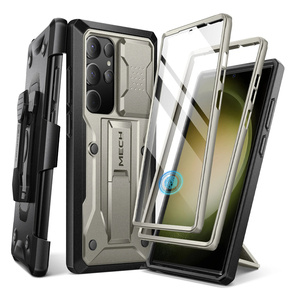 Калъф за Samsung Galaxy S24 Ultra, Tongate MECH Series Clip, сив