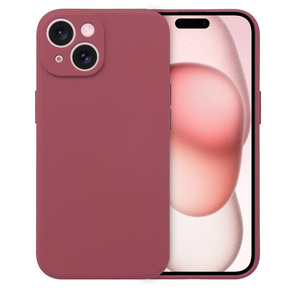 Калъф за iPhone 15 Plus, Silicone Lite, червен