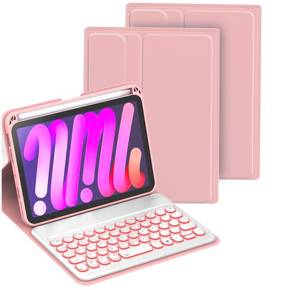 Калъф + клавиатура iPad mini 6 2021 8,3'', Magnetic Keyboard, розов rose gold