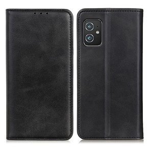 Калъф с капак за Asus Zenfone 8, Split Leather, черен