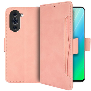 Калъф с капак за Huawei Nova 10 4G, Card Slot, розов