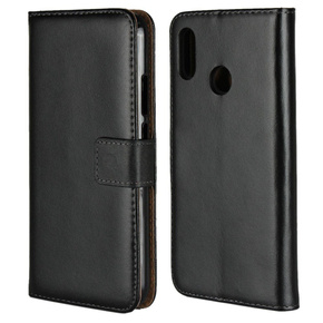 Калъф с капак за Huawei P20 Lite, Split Leather Wallet, черен