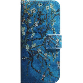 Калъф с капак за Huawei P30 Lite, Wallet, tree, син