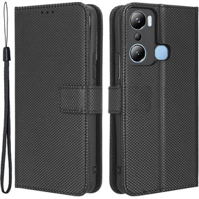 Калъф с капак за Infinix Hot 20i, Wallet Smart Magnet Case, черен