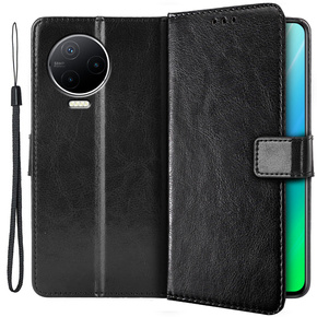 Калъф с капак за Infinix Note 12 2023, Wallet, черен