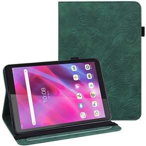 Калъф с капак за Lenovo Tab M8 Gen 4 TB-300FU, flower, зелен