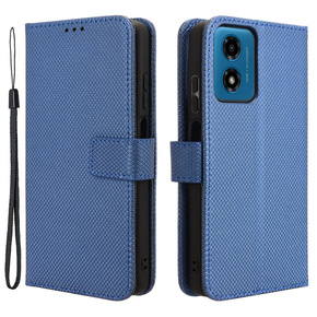 Калъф с капак за Motorola Moto G24 / G24 Power / G04, Wallet Smart Magnet, син