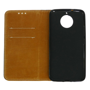 Калъф с капак за Motorola Moto G5S, Leather Flexi Book, черен