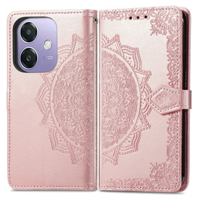 Калъф с капак за Oppo A40 / Oppo A40m, Mandala, розов rose gold